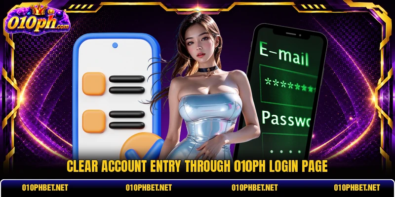 Clear account entry through 010PH login page