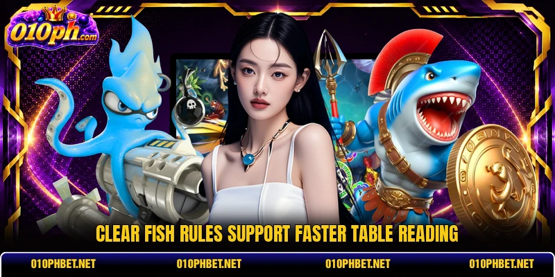 Clear fish rules support faster table reading Clear fish rules support faster table reading