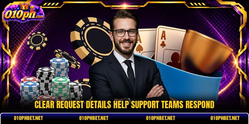 Clear request details help support teams respond Clear request details help support teams respond