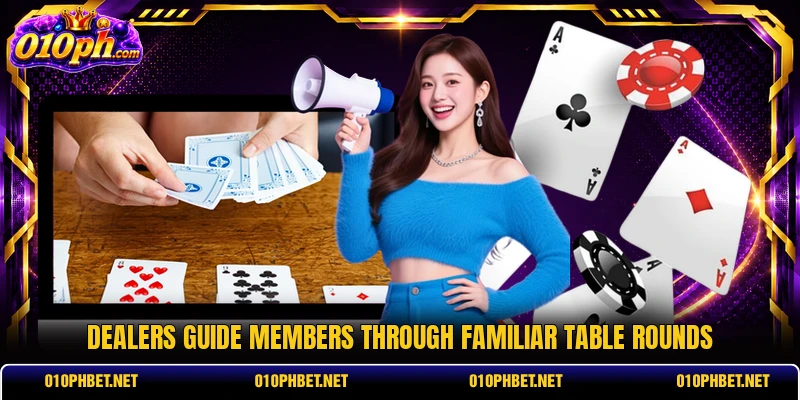 Dealers guide members through familiar table rounds Dealers guide members through familiar table rounds