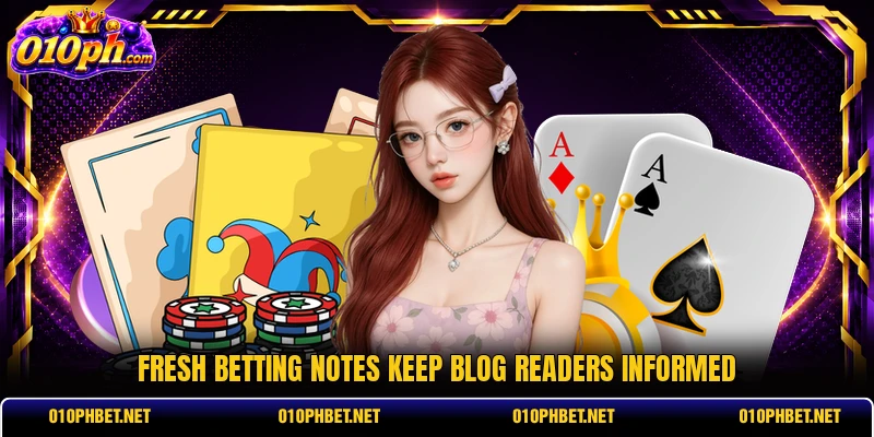 Fresh betting notes keep blog readers informed