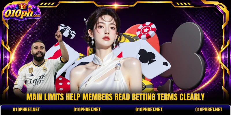 Main limits help members read betting terms clearly