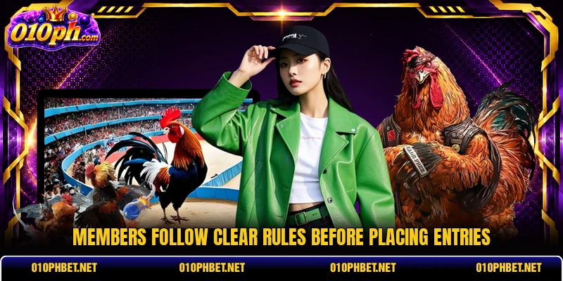 Members follow clear rules before placing entries Members follow clear rules before placing entries