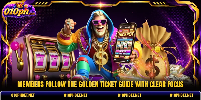 Members follow the Golden Ticket guide with clear focus Members follow the Golden Ticket guide with clear focus