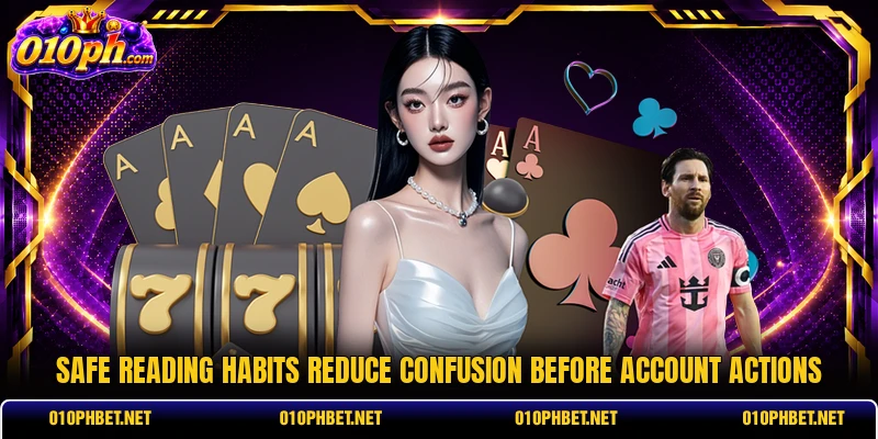 Safe reading habits reduce confusion before account actions