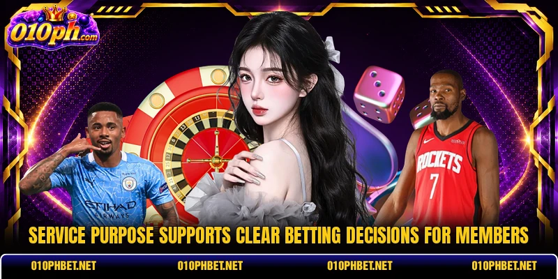 Service purpose supports clear betting decisions for members Service purpose supports clear betting decisions for members