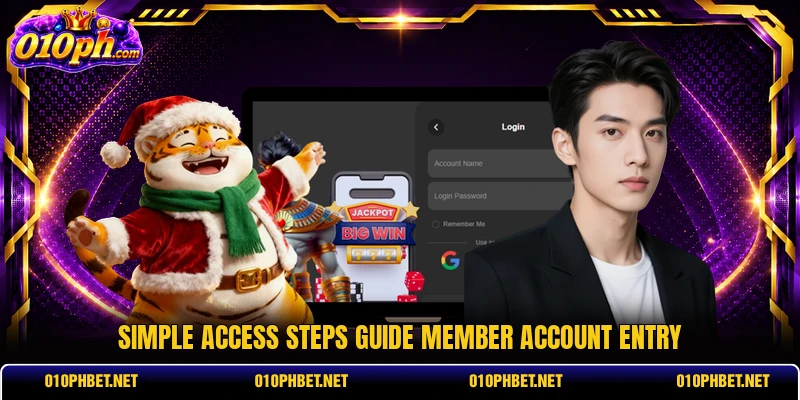 Simple access steps guide member account entry
