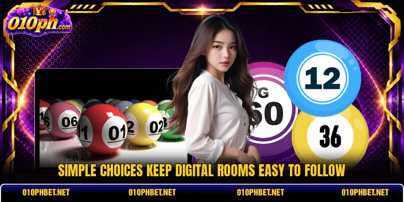 Simple choices keep digital rooms easy to follow Simple choices keep digital rooms easy to follow