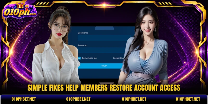 Simple fixes help members restore account access