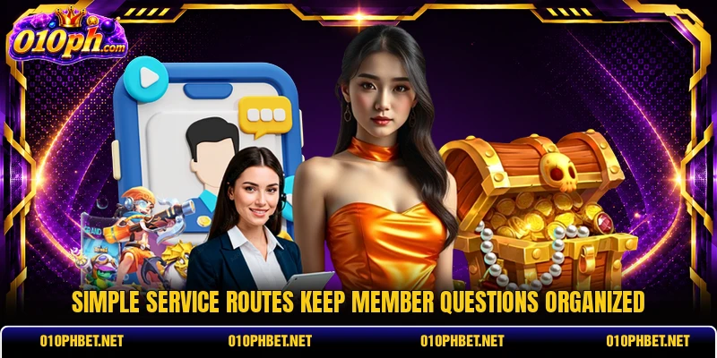 Simple service routes keep member questions organized Simple service routes keep member questions organized