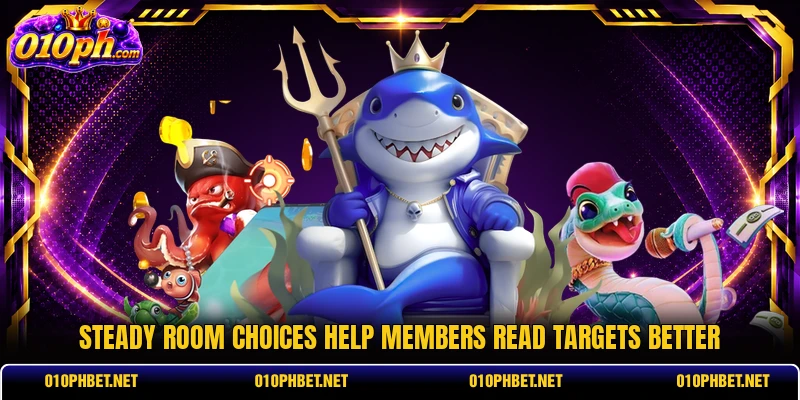 Steady room choices help members read targets better Steady room choices help members read targets better